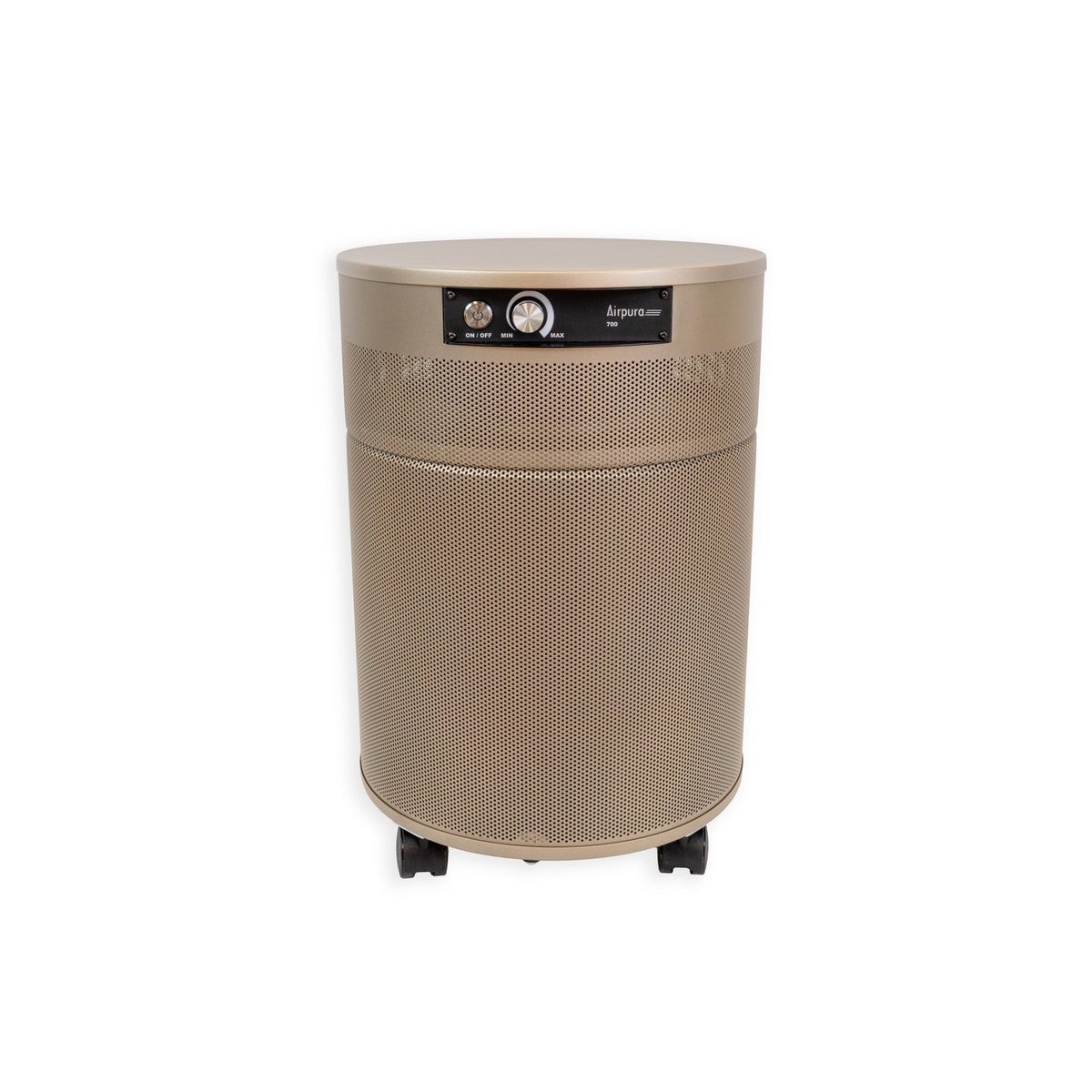 Airpura V714 air purifier in Champagne Mist, front view
