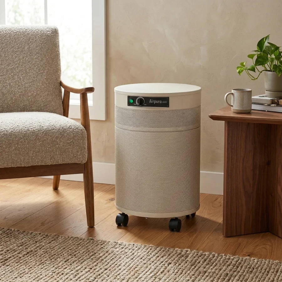 Airpura G600 air purifier in a den