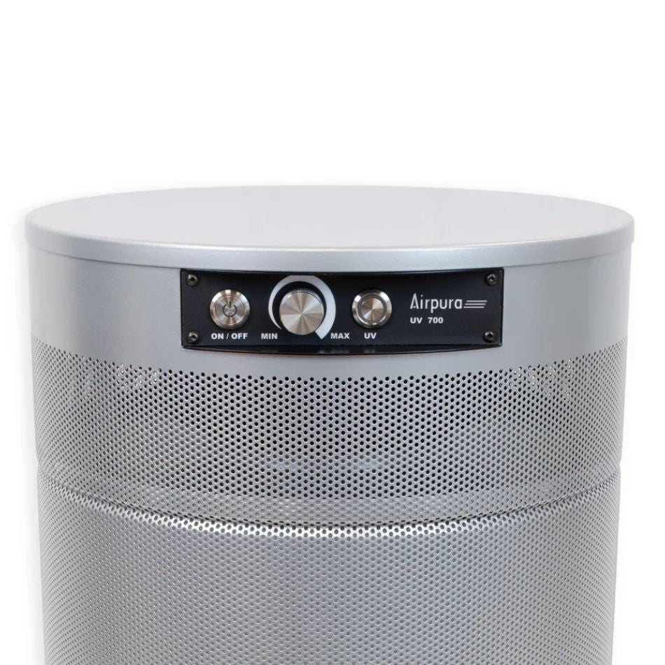 Airpura P700 soft silver air purifier control panel