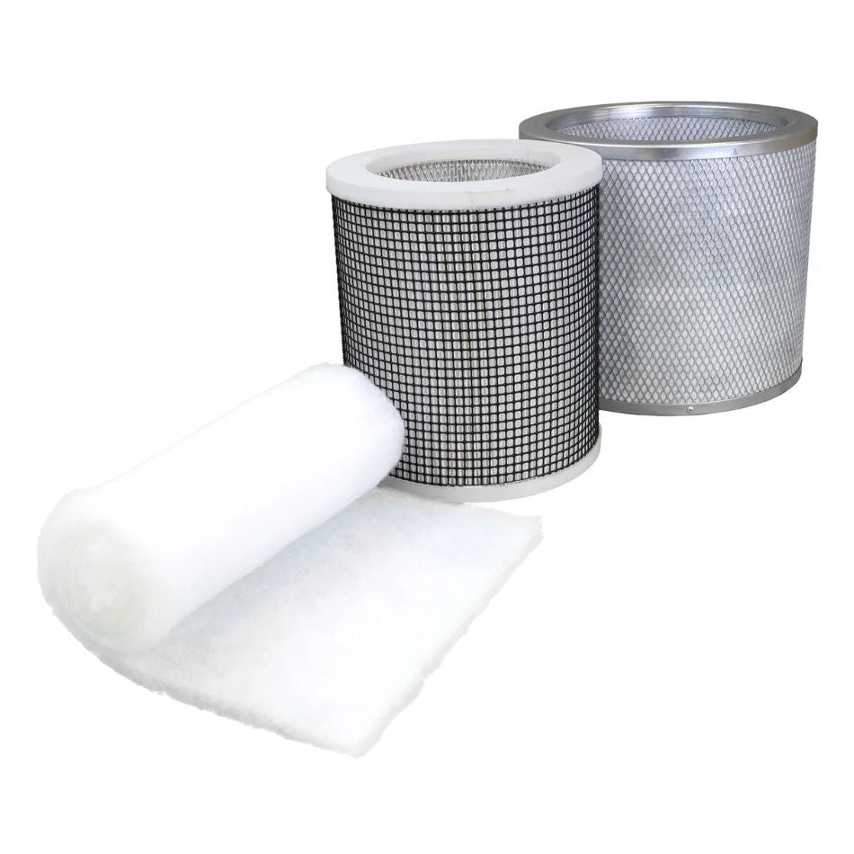 Airpura R400 complete replacement filter set — prefilter, carbon filter, and HEPA filter