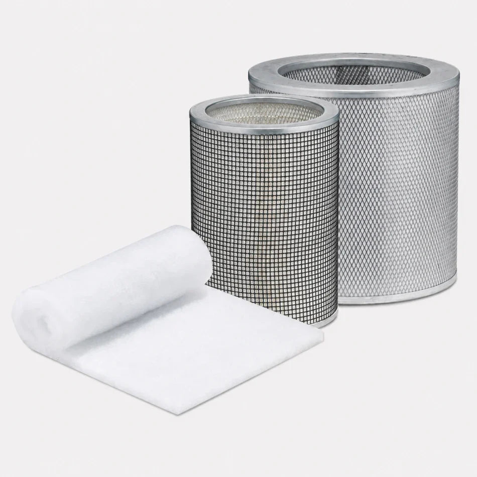 Airpura V700 complete replacement filter set — prefilter, V-Blend carbon filter, and HEPA filter