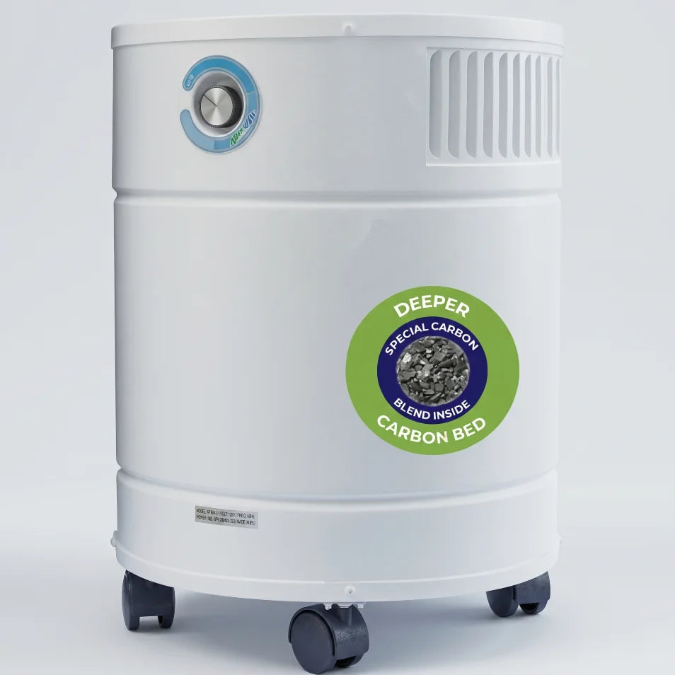 Allerair airmedic pro 5 hd mcs white air purifier with carbon callout