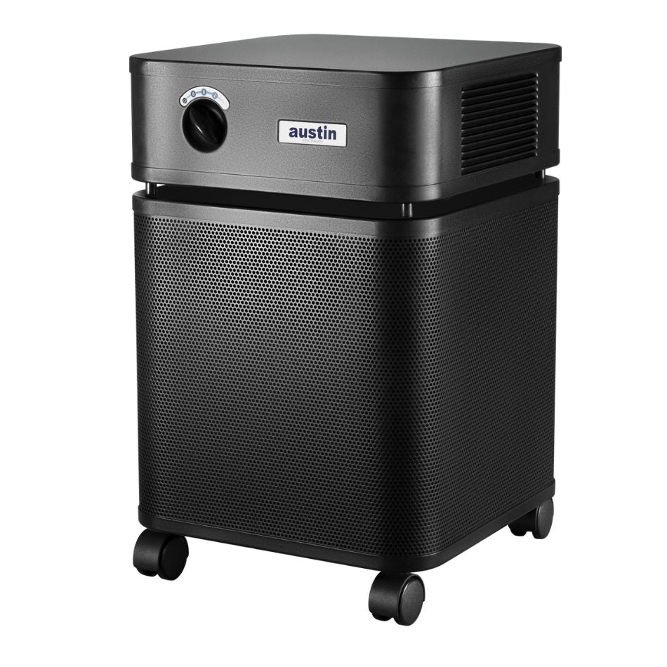Austin air healthmate air purifier black angle left
