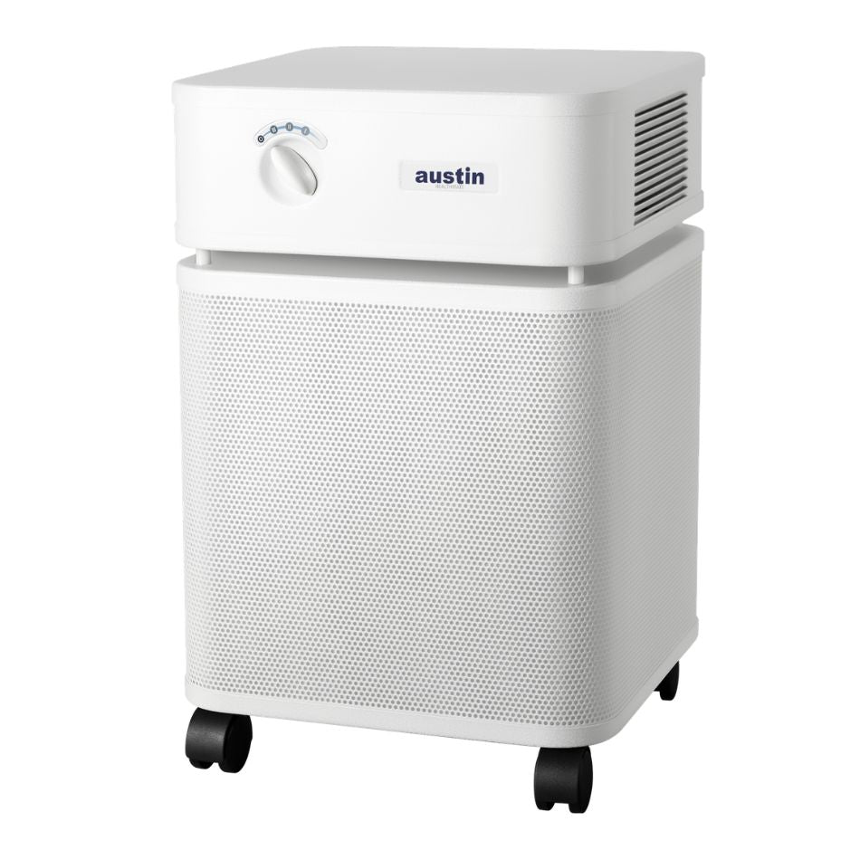 Austin air healthmate air purifier white angle left