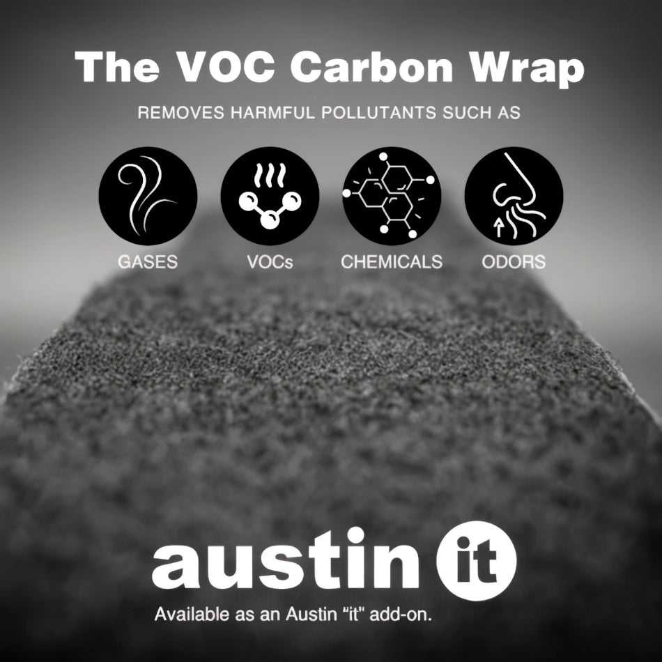 VOC carbon wrap infographic for the Austin air "it"