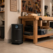 basement workshop with allerair airmedic pro 6 ultra air purifier