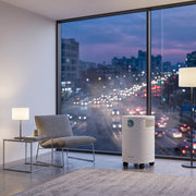 modern apartment with allerair airmedic pro 5 hd air purifier